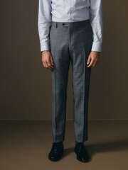 Grey Slim Fit Signature Cerruti Wool Check Suit Trousers - Image 1 of 11