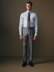 Grey Slim Fit Signature Cerruti Wool Check Suit Trousers - Image 2 of 11