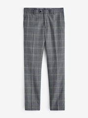 Grey Slim Fit Signature Cerruti Wool Check Suit Trousers - Image 7 of 11