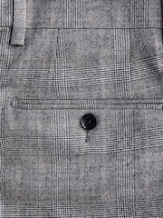 Grey Slim Fit Signature Cerruti Wool Check Suit Trousers - Image 9 of 11