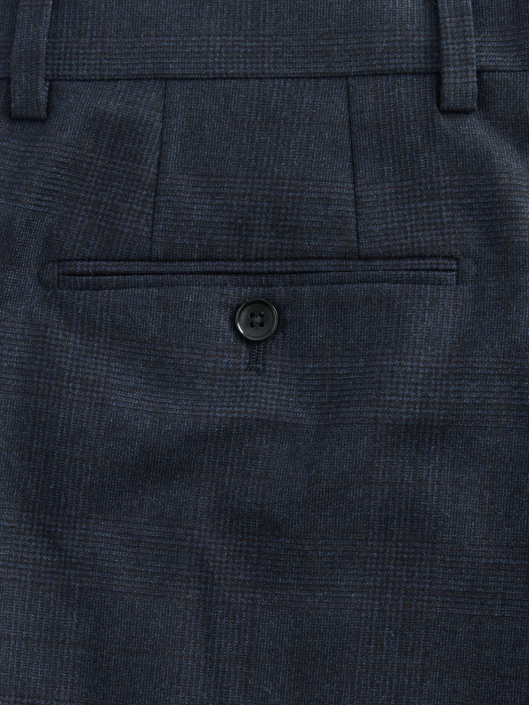 Buy Navy Blue Slim Fit Signature Cerruti Wool Check Suit