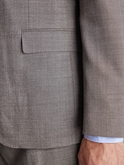 Taupe - Signature Marzotto Strukturierte Anzugjacke aus italienischen Material in Slim Fit - Bild 7 von 7