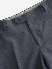 Navy Slim Fit Signature Marzotto Italian Fabric Textured Suit: Trousers - Image 8 of 11
