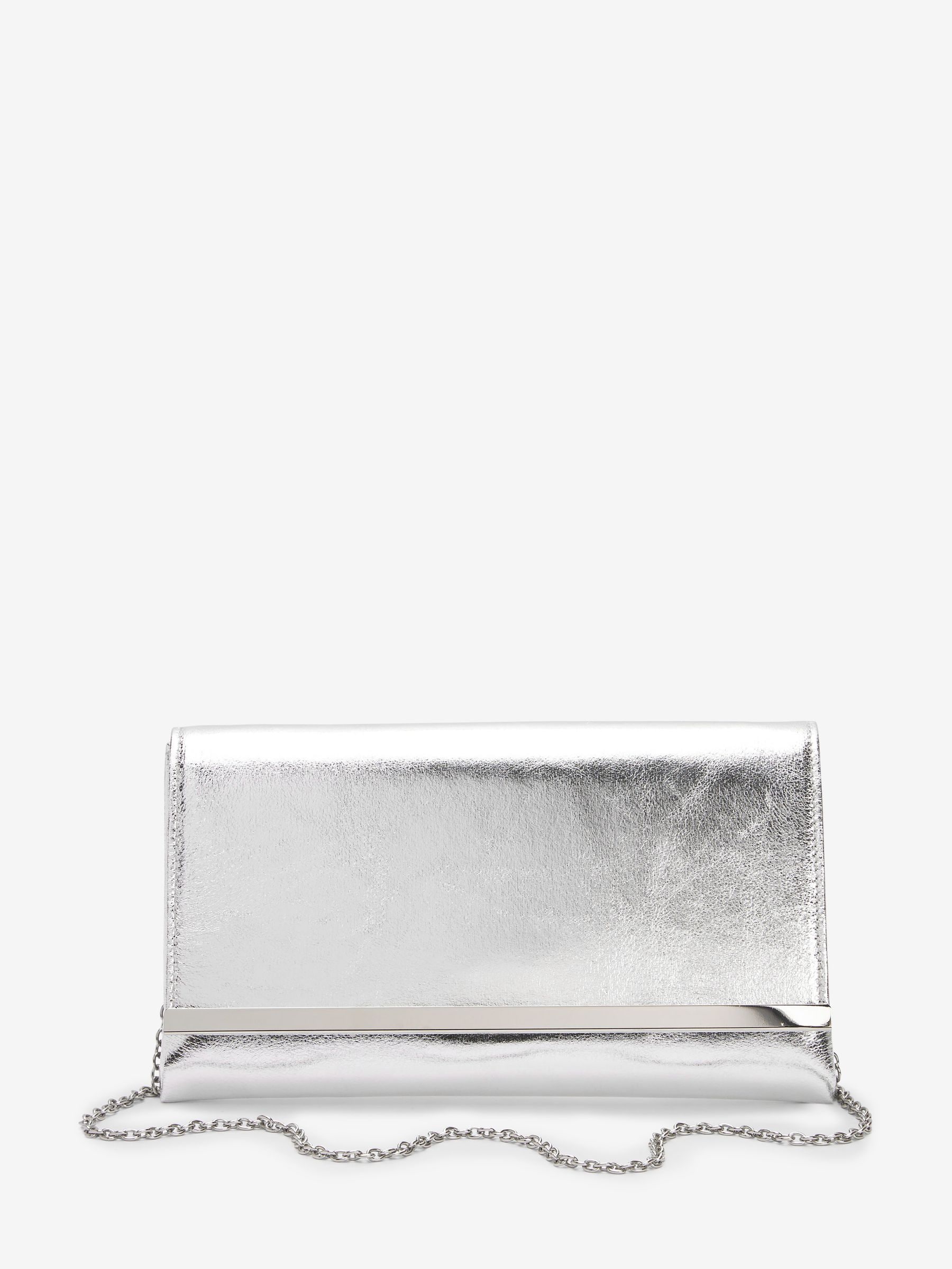 Buy Silver Clutch Bag With Detachable Cross Body Chain from Next Germany