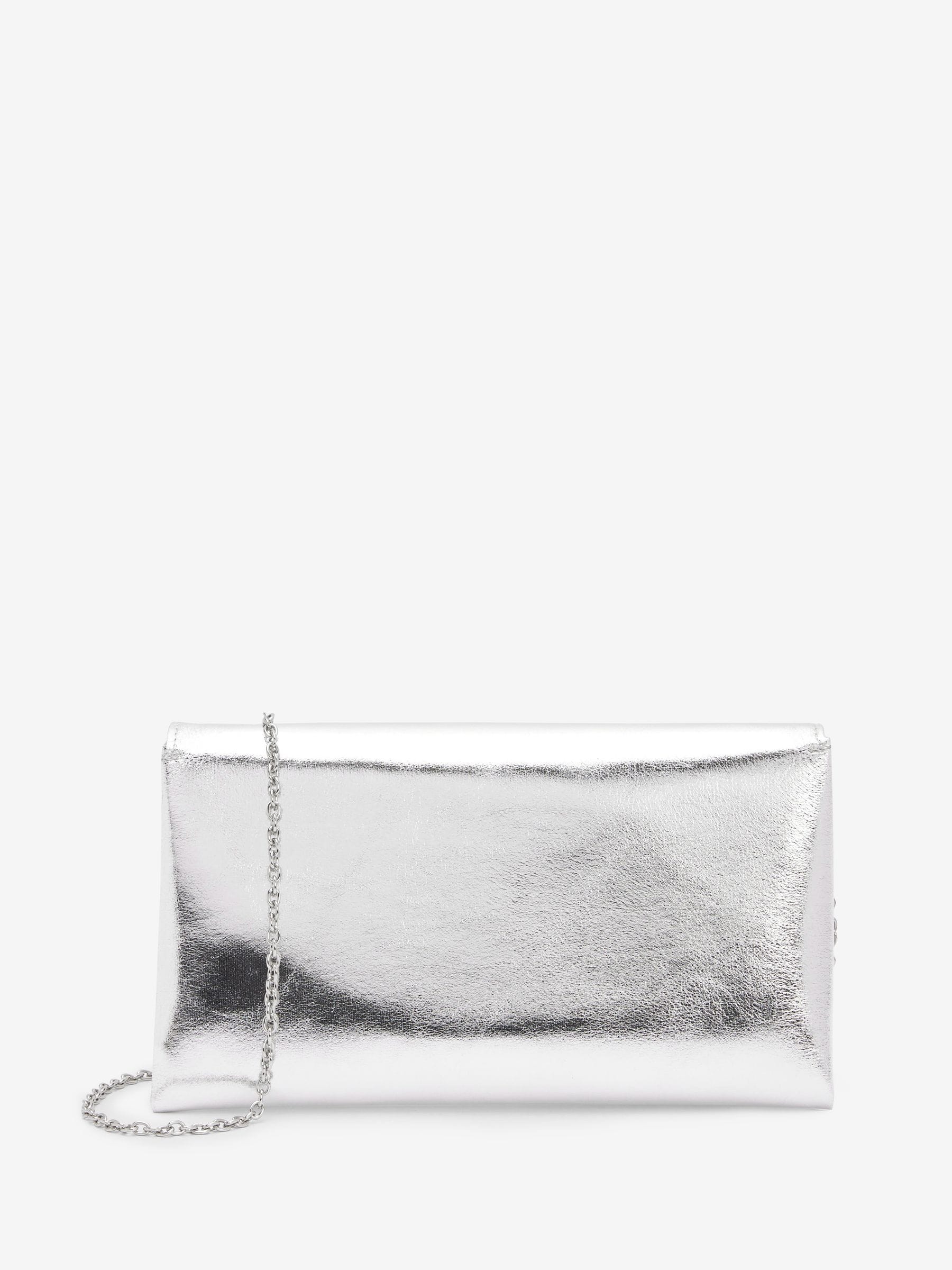 Buy Silver Clutch Bag With Detachable Cross Body Chain from Next Germany