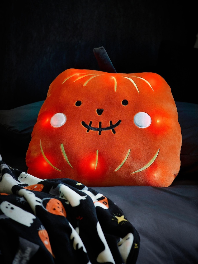 Orange Halloween Pumpkin Cushion - Image 1 of 5 Orange Halloween Pumpkin Cushion - Image 1 of 5