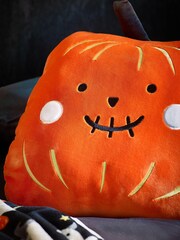 Orange Halloween Pumpkin Cushion - Image 3 of 5