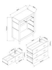 Grey Alix Kids 5 Drawer Chest of Drawers - Image 4 of 7