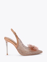 Carvela Brown Positano Vinyl Flower Shoes - Image 1 of 4