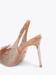 Carvela Brown Positano Vinyl Flower Shoes - Image 3 of 4