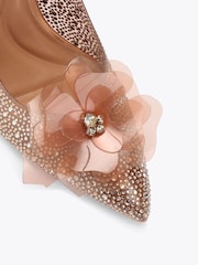 Carvela Brown Positano Vinyl Flower Shoes - Image 4 of 4