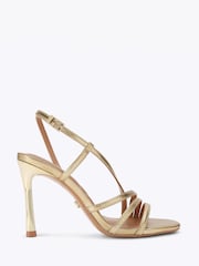 Carvela Gold Paparazza Heel Sandals - Image 1 of 4