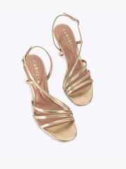 Carvela Gold Paparazza Heel Sandals - Image 2 of 4