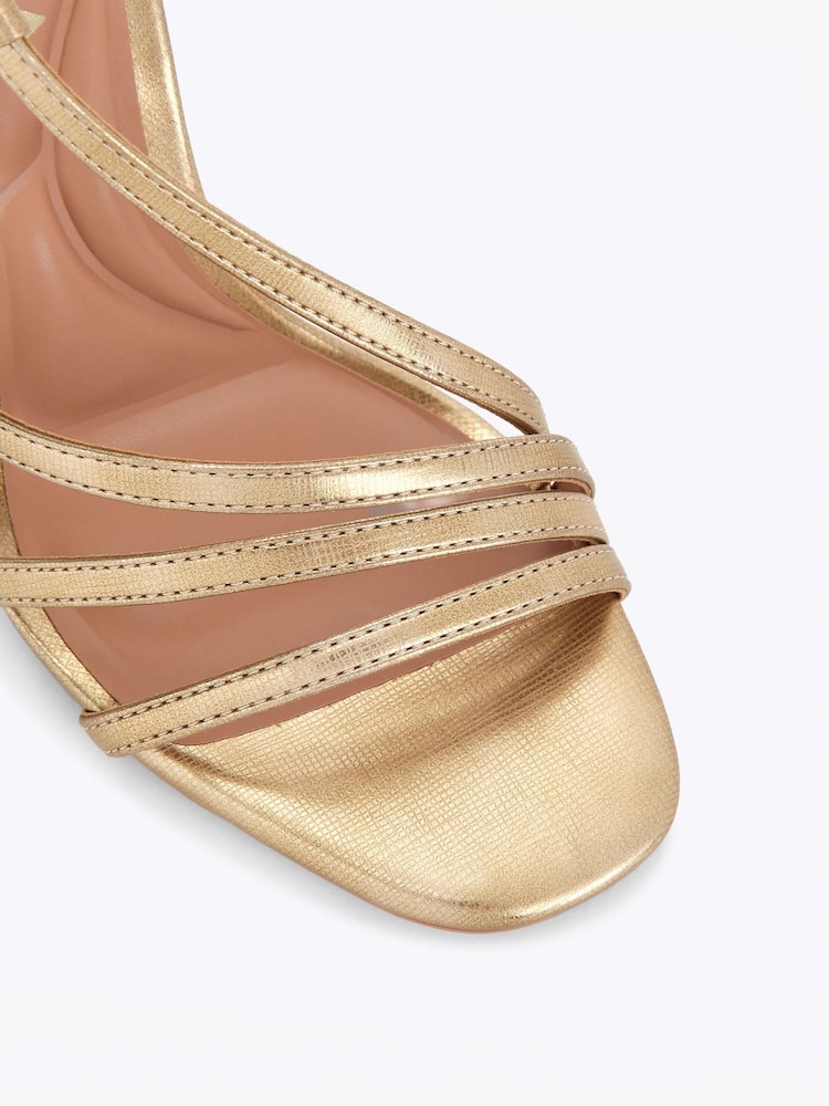 Carvela Gold Paparazza Heel Sandals - Image 4 of 4