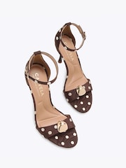 Carvela Brown Incanto Polka Sandals - Image 3 of 4