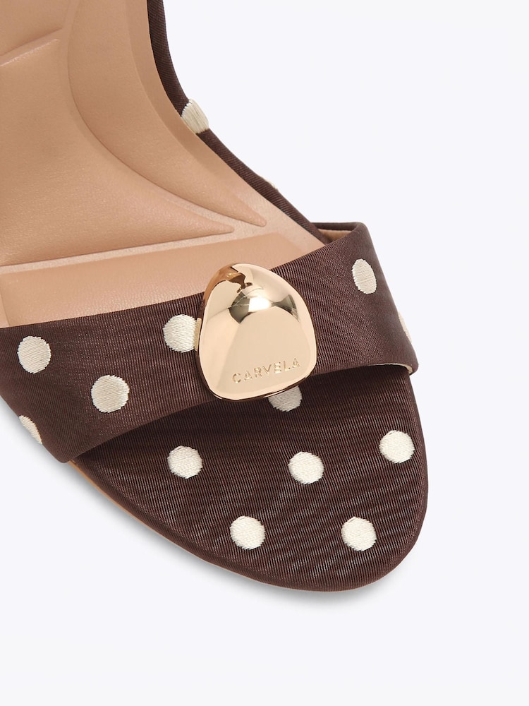 Carvela Brown Incanto Polka Sandals - Image 4 of 4 Carvela Brown Incanto Polka Sandals - Image 4 of 4