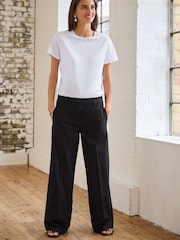 Black Tailored Wide Trousers - Image 3 of 7