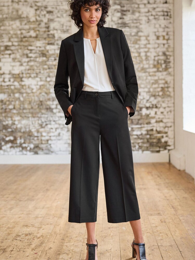 Black Tailored Culotte Trousers - Image 1 of 6