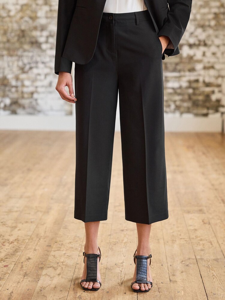 Black Tailored Culotte Trousers - Image 2 of 6