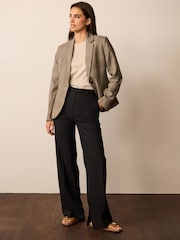 Black Tailored Stretch Wide Leg Trousers - Image 1 of 7