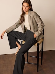 Black Tailored Stretch Wide Leg Trousers - Image 2 of 7