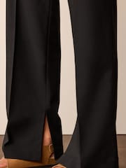 Black Tailored Stretch Wide Leg Trousers - Image 5 of 7