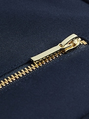 Navy Blue Zipped Detail Skinny Trousers - Image 3 of 6
