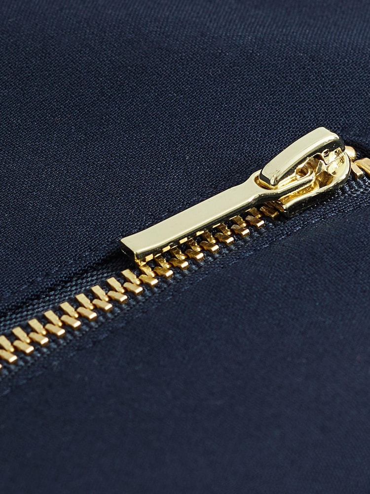Navy Blue Zipped Detail Skinny Trousers - Image 6 of 6