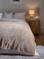 Mink Natural Plush Fleece Throw - Image 1 of 6