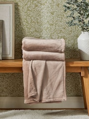 Mink Natural Plush Fleece Throw - Image 4 of 6