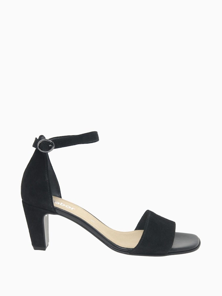 Gabor Unicorn Black Suede Strap Sandals - Image 1 of 5 Gabor Unicorn Black Suede Strap Sandals - Image 1 of 5