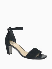 Gabor Unicorn Black Suede Strap Sandals - Image 3 of 5