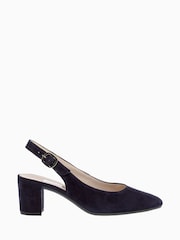 Gabor Blue Helmsdale Atlantik Suede Slingback Shoes - Image 1 of 5