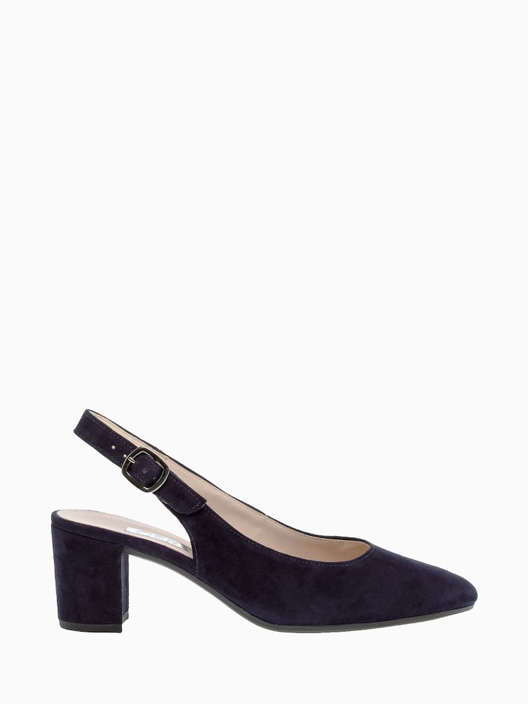 Gabor Blue Helmsdale Atlantik Suede Slingback Shoes - Image 1 of 5