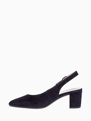 Gabor Blue Helmsdale Atlantik Suede Slingback Shoes - Image 2 of 5