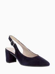 Gabor Blue Helmsdale Atlantik Suede Slingback Shoes - Image 3 of 5