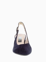 Gabor Blue Helmsdale Atlantik Suede Slingback Shoes - Image 4 of 5