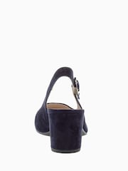 Gabor Blue Helmsdale Atlantik Suede Slingback Shoes - Image 5 of 5