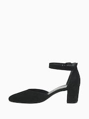Gabor Gala Black Suede Open Toe Court Shoes - Image 2 of 4