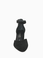 Gabor Gala Black Suede Open Toe Court Shoes - Image 3 of 4