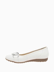 Gabor Sabia White Leather Ballerina Shoes - Image 2 of 5
