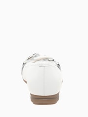 Gabor Sabia White Leather Ballerina Shoes - Image 5 of 5