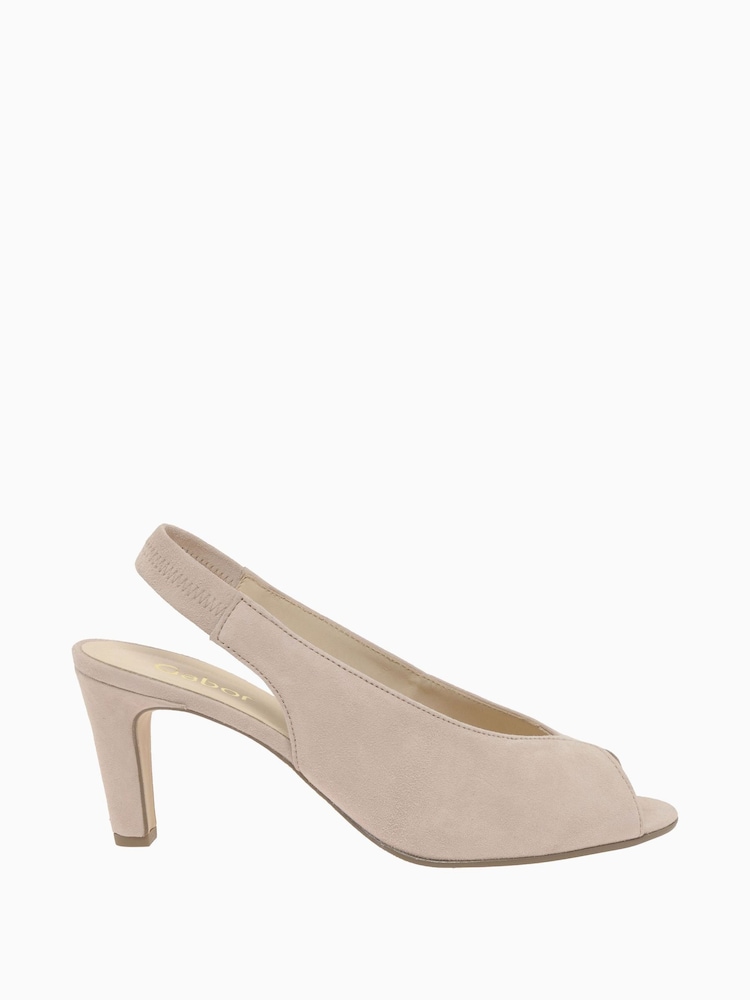 Gabor Pink Eternity Rouge Suede Slingback Sandals - Image 1 of 5
