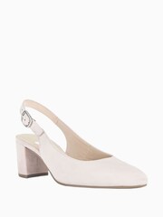 Gabor Nude Helmsdale Suede Slingback Shoes - Image 3 of 5