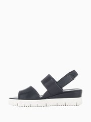 Gabor Gavell Black Leather Open Toe Sandals - Image 2 of 5