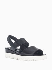 Gabor Gavell Black Leather Open Toe Sandals - Image 3 of 5