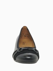 Gabor Raif Black Leather Ballerina Shoes - Image 4 of 5