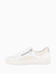 Gabor Cream Wemo Leather Trainers - Image 2 of 5