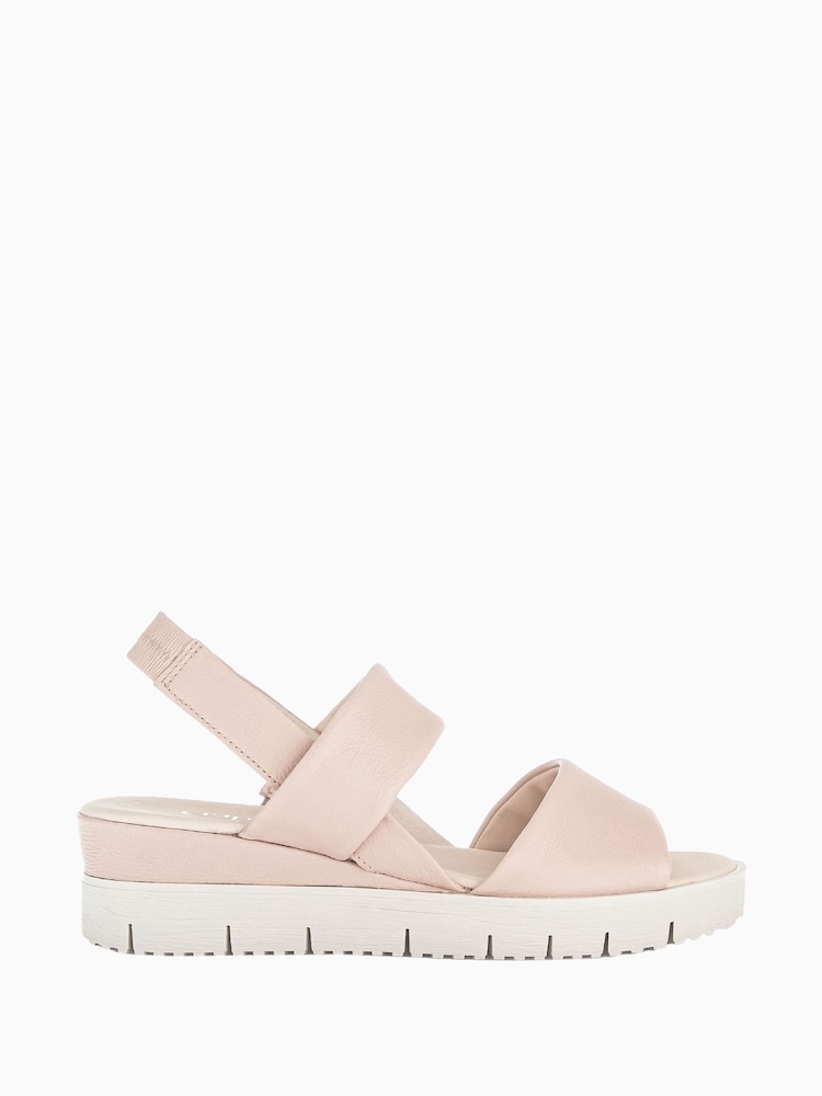 Gabor Pink Gavell Rose Leather Open Toe Sandals - Image 1 of 5