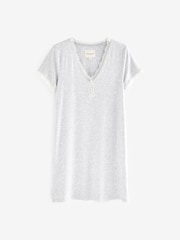 Laura Ashley Grey Modal Lace Trim Nightie - Image 6 of 6